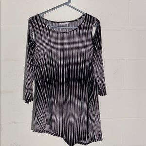 NYGARD cold shoulder top LN Blk/wht Large